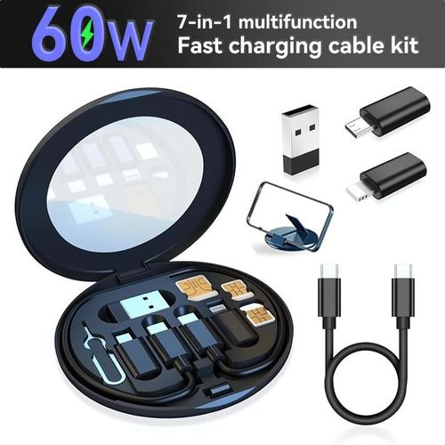 Kit de Câbles Multifonction 7-en-1 – Charge Rapide 60W